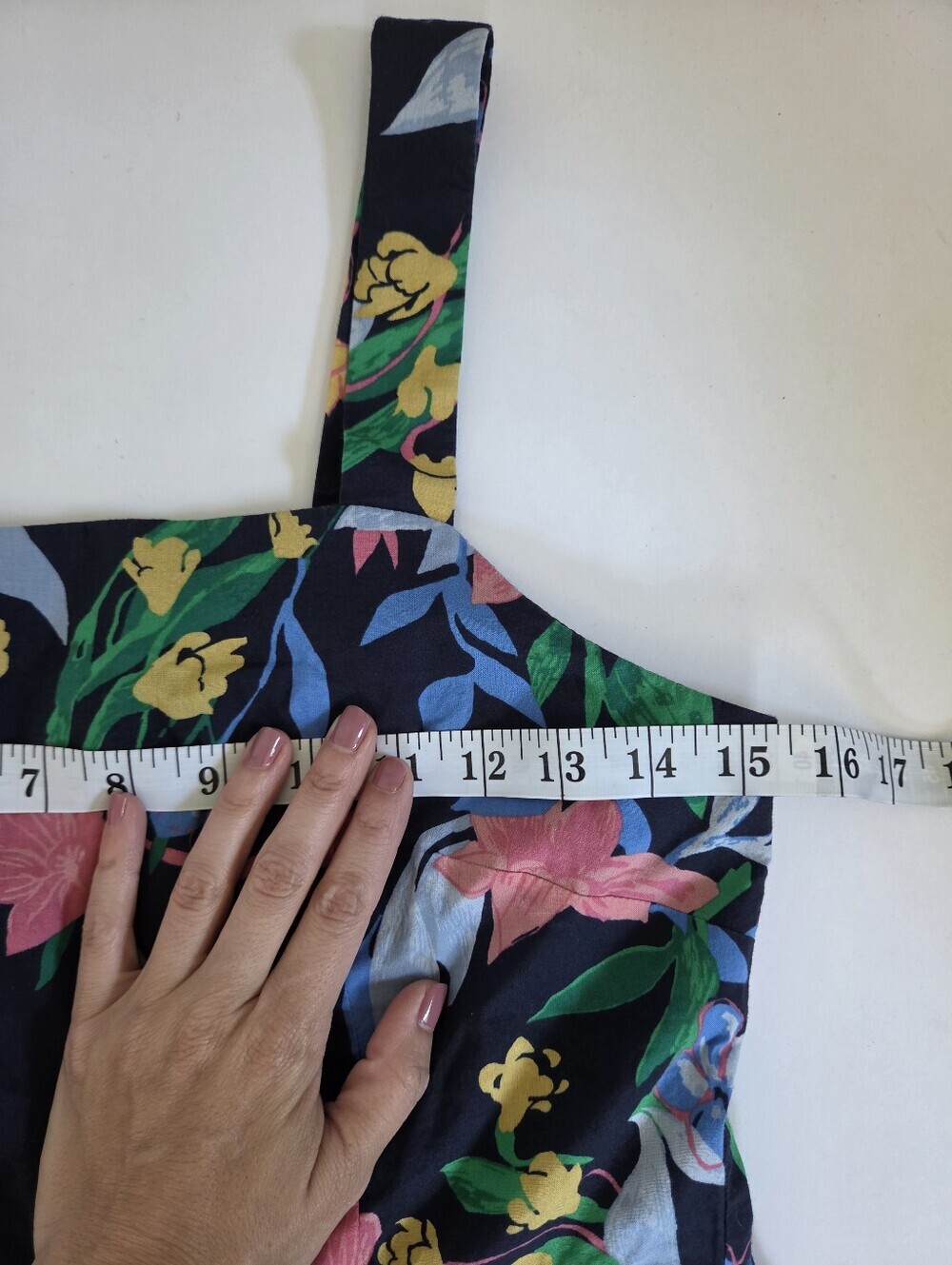 JCREW Floral Tiered Maxi Dress square neck adjustable straps 100% cotton sz S - Picture 9 of 10